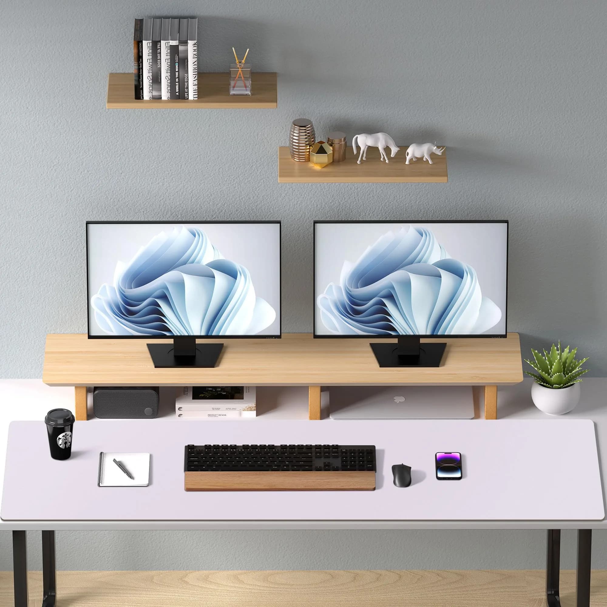 Aothia Large PU Leather Desk Pad Protector Soft Lavender 48" x 17" | Smooth Ink Flow Desk Pad - view 8
