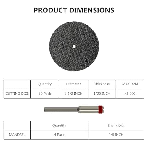 YGFRSTO Metal Cutting Discs 1-1/2'' Fiberglass Reinforced | Precise, Durable & Versatile for Metal & Light Duty Use thumbnail 5