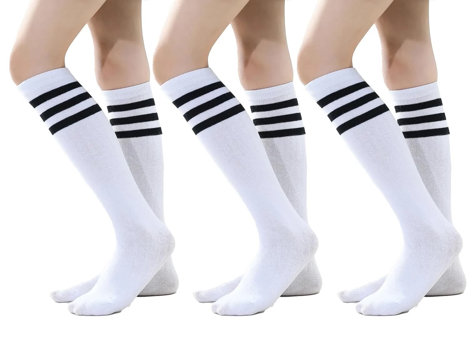 TOCONFFON Youth Soccer Socks Kids Boys Girls Knee High Long Socks 10-12 | Soft, Durable Cotton Blend for Active Kids