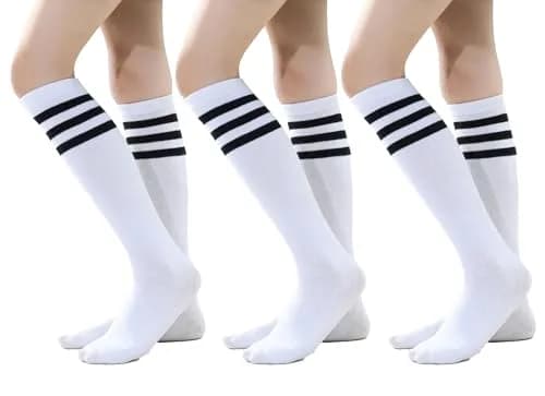 TOCONFFON Youth Soccer Socks Kids Boys Girls Knee High Long Socks 10-12 | Soft, Durable Cotton Blend for Active Kids thumbnail 1