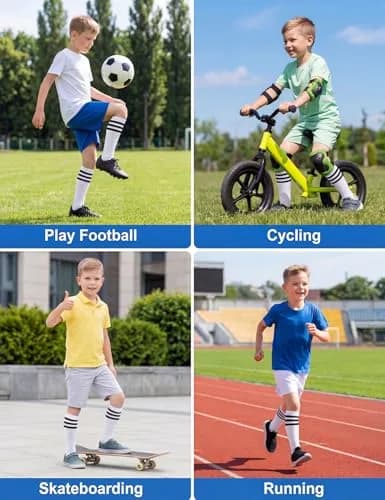 TOCONFFON Youth Soccer Socks Kids Boys Girls Knee High Long Socks 10-12 | Soft, Durable Cotton Blend for Active Kids thumbnail 5
