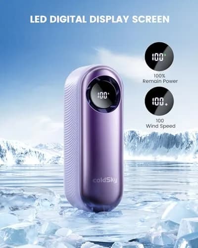coldSky Portable Handheld Turbo Fan 4000mAh | Adjustable Speed & Compact Design for Travel & Outdoors thumbnail 6