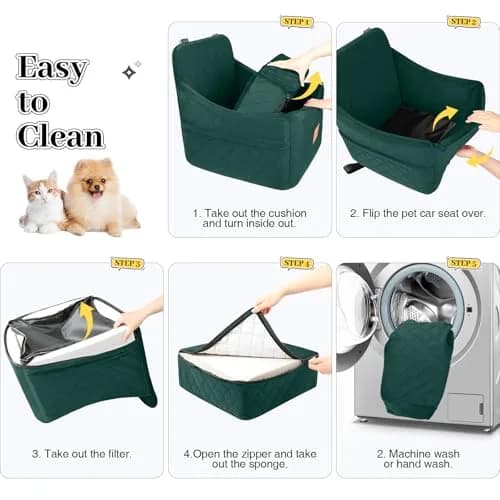 INDYBUD Dog Booster Car Seat for Dogs up to 35lbs | Safe Travel & Indoor Use thumbnail 4