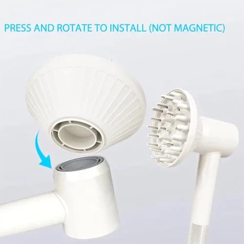 SEICHYGO 360° Rotating Diffuser Attachment Nozzle for Laifen SE Lite Hair Dryer, White | Honeycomb Design for Curly Hair thumbnail 5