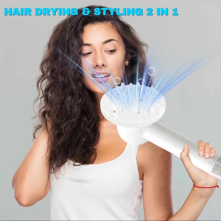 SEICHYGO 360° Rotating Diffuser Attachment Nozzle for Laifen SE Lite Hair Dryer, White | Honeycomb Design for Curly Hair thumbnail 8