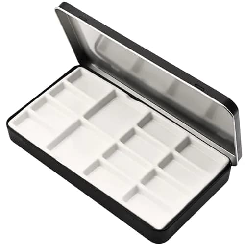 MOTOFITOOL Travel Watercolor Palette, Ceramic 14 Well, Portable Art Box with Lid & Sponge thumbnail 1