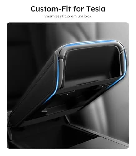 Wigoo Auto Accessory for Tesla Model Y/3 Armrest Cover, Black | Non-Slip, Cushioned, Fits 2024-2026 Highland & Juniper thumbnail 5