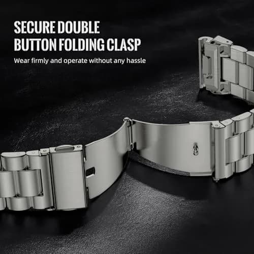 GEAK 22mm Stainless Steel Watch Band Compatible with Garmin Fenix 8/7/6/5 & Forerunner 945/935/Approach S70 47mm | QuickFit Strap thumbnail 3