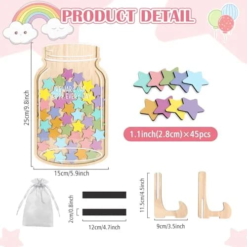 GoClimber Magnetic Reward Jar, Star Reward System for Kids, Behavior Management, Classroom & Home, 5.9*9.5in | Magnetic Star Rewards thumbnail 2