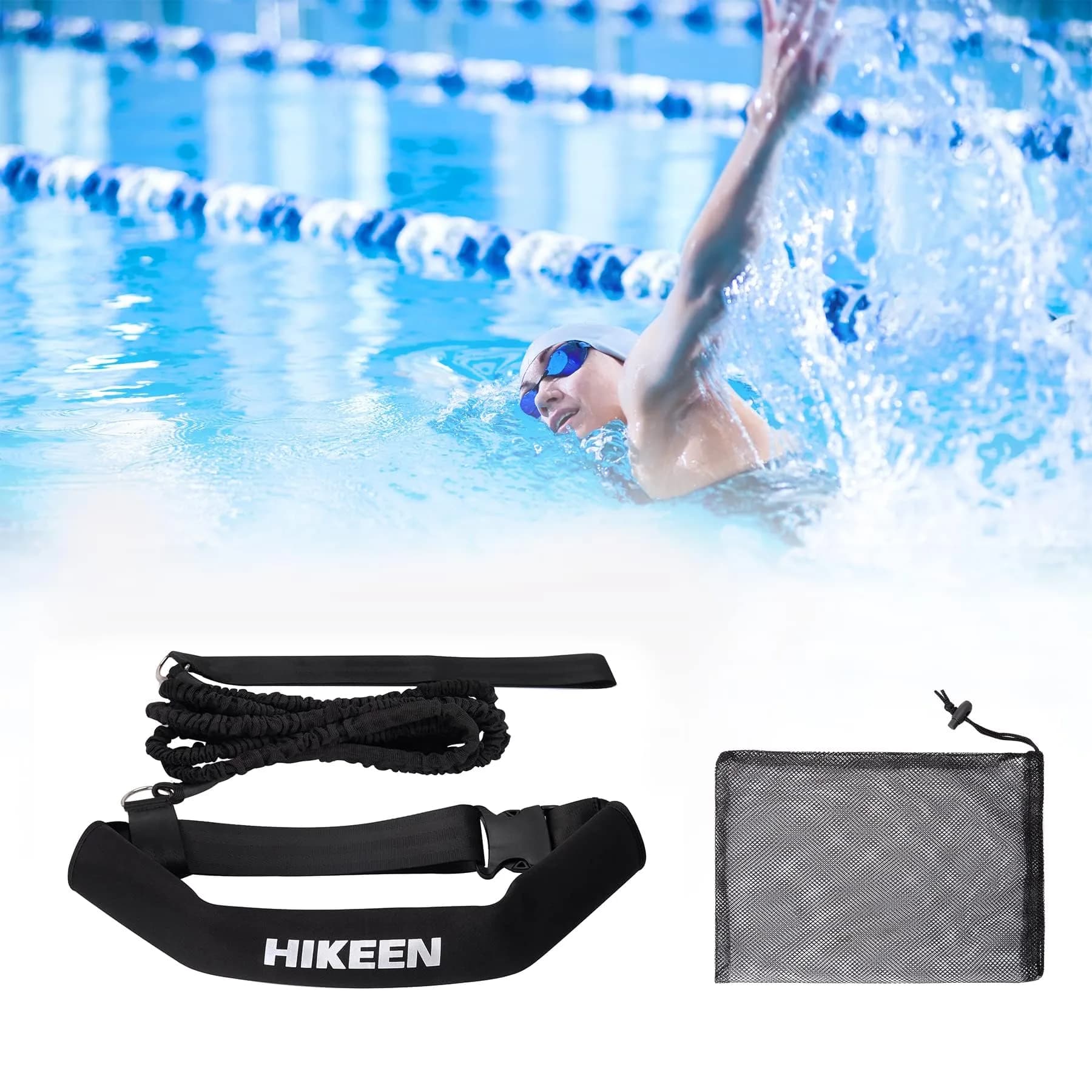 Hikeen Swimming Training Belt 2-Pack | Stationary Swim Harness with 4M Tether for Endless Pools - view 7