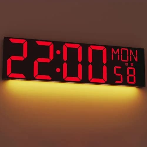 JALL 30" Oversize Digital Wall Clock | Extra Large LED Display with Remote, Jumbo Numbers for Living Room & Church thumbnail 1
