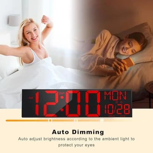 JALL 30" Oversize Digital Wall Clock | Extra Large LED Display with Remote, Jumbo Numbers for Living Room & Church thumbnail 8