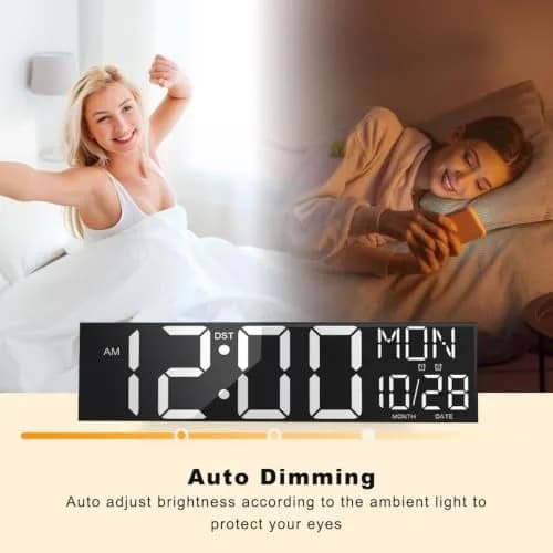 JALL 30" Extra Large Digital Wall Clock with Jumbo LED Numbers | Remote Control & Auto Brightness thumbnail 4