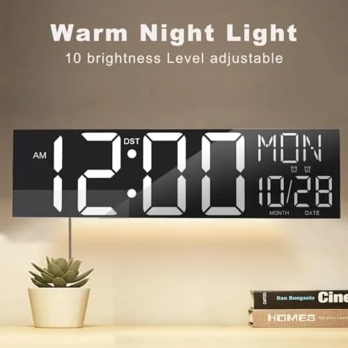 JALL 30" Extra Large Digital Wall Clock with Jumbo LED Numbers | Remote Control & Auto Brightness thumbnail 6