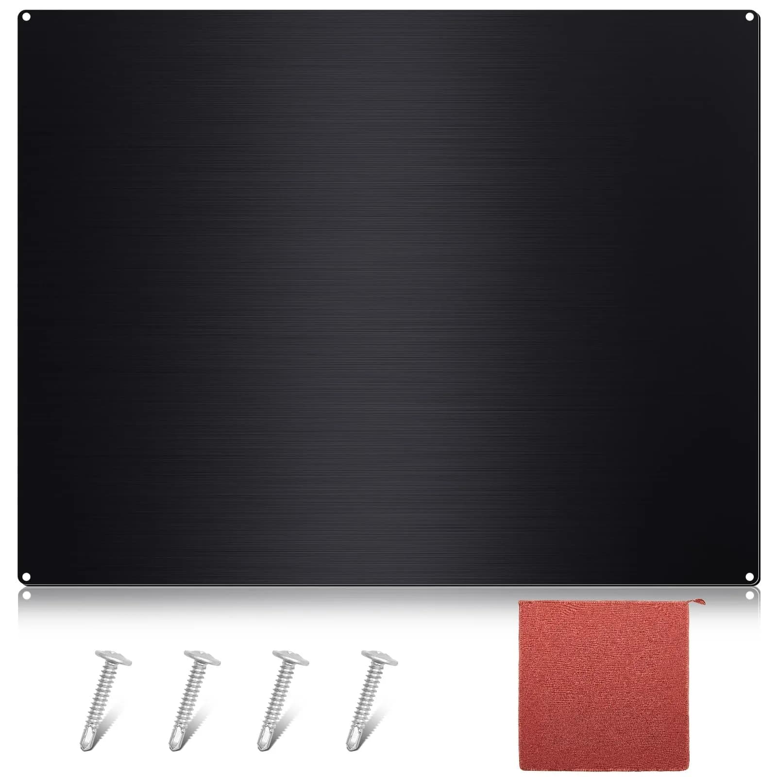 Yaocom Black Stainless Steel Backsplash 24 x 30 Inches | Protects Walls from Splatter