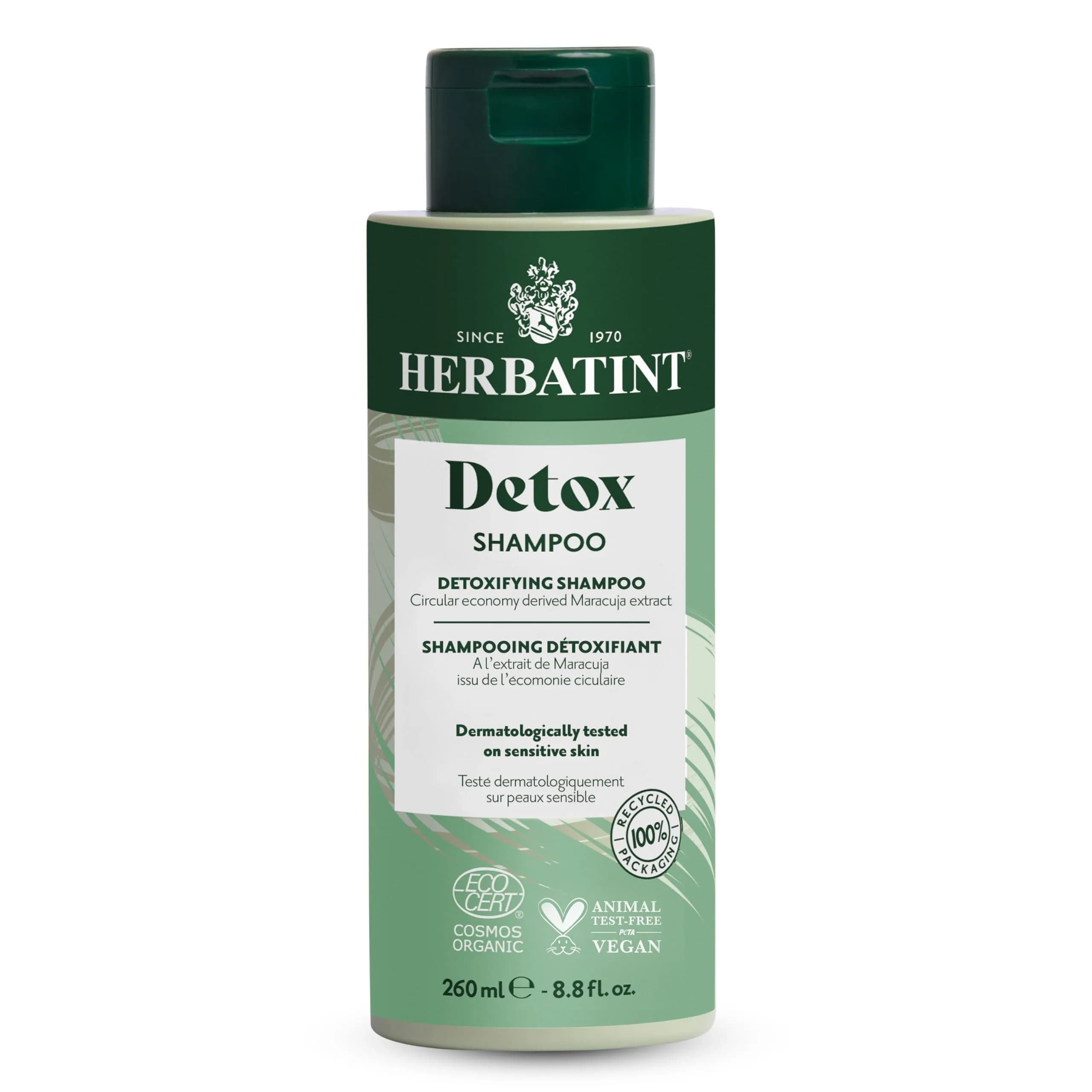 Herbatint Detox Clarifying Shampoo 8.8 oz | Sulfate & Paraben Free Daily Hair Care