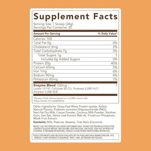 Clean Simple Eats Whey Protein Powder, Chocolate Peanut Butter | 30 Servings, 20g Protein, Gluten-Free thumbnail 3