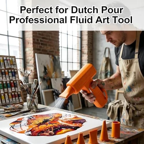 NISITEM Cordless 6-Nozzle Paint Blower | Fluid Art & Dutch Pour Tool, 1 Count thumbnail 7