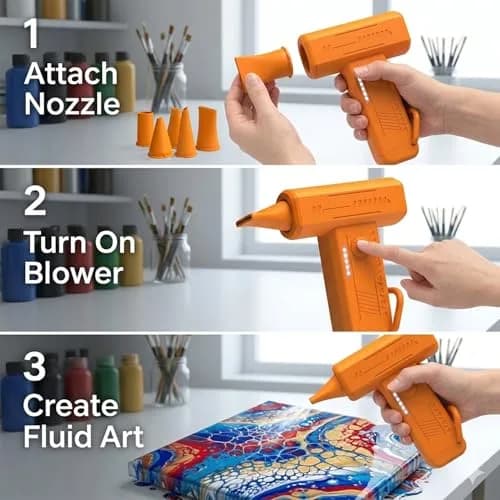 NISITEM Cordless 6-Nozzle Paint Blower | Fluid Art & Dutch Pour Tool, 1 Count thumbnail 3