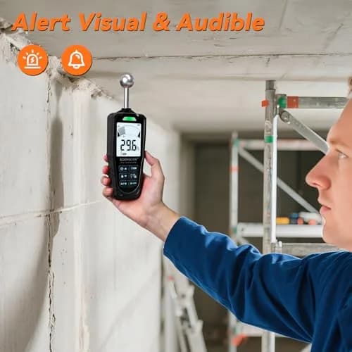 RDINSCOS 2-in-1 Pin & Pinless Moisture Meter | Detects Hidden Dampness in Walls, Wood, Concrete thumbnail 3