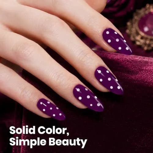 beetles Gel Polish Wine Stain Dark Purple Gel Nail Polish 7.4ml (0.25 Fl Oz) | HEMA-Free, Long-Lasting, Glossy Finish thumbnail 4