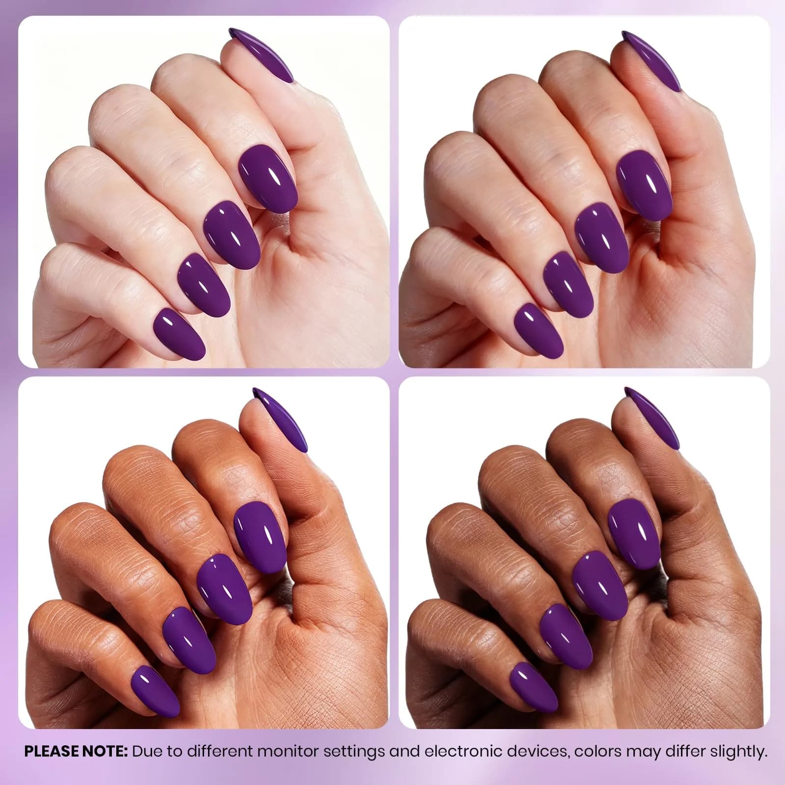 beetles Gel Polish Wine Stain Dark Purple Gel Nail Polish 7.4ml (0.25 Fl Oz) | HEMA-Free, Long-Lasting, Glossy Finish - view 6