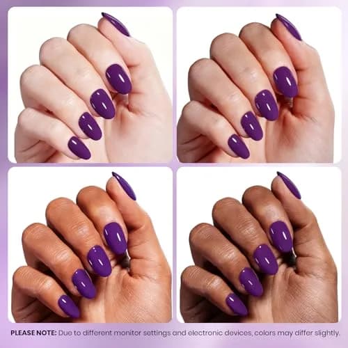 beetles Gel Polish Wine Stain Dark Purple Gel Nail Polish 7.4ml (0.25 Fl Oz) | HEMA-Free, Long-Lasting, Glossy Finish thumbnail 6