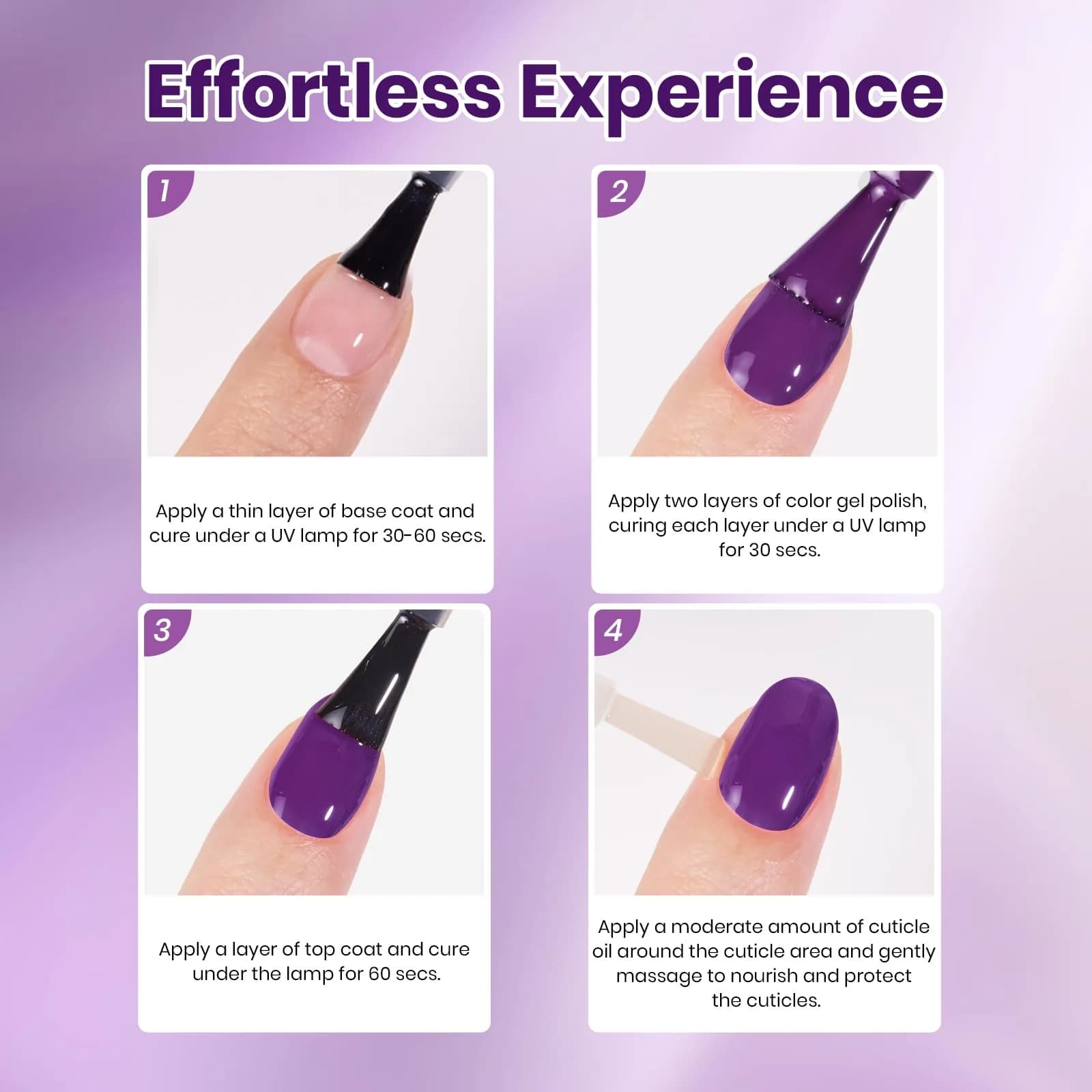 beetles Gel Polish Wine Stain Dark Purple Gel Nail Polish 7.4ml (0.25 Fl Oz) | HEMA-Free, Long-Lasting, Glossy Finish - view 7