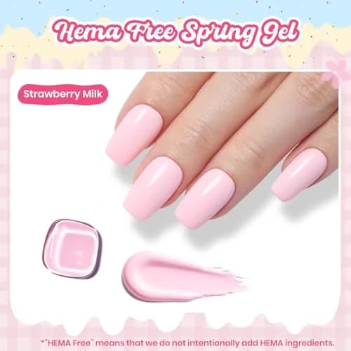 beetles Gel Polish Strawberry Milk Light Pink | Long-Lasting, Gentle, 28 Days Shine thumbnail 2