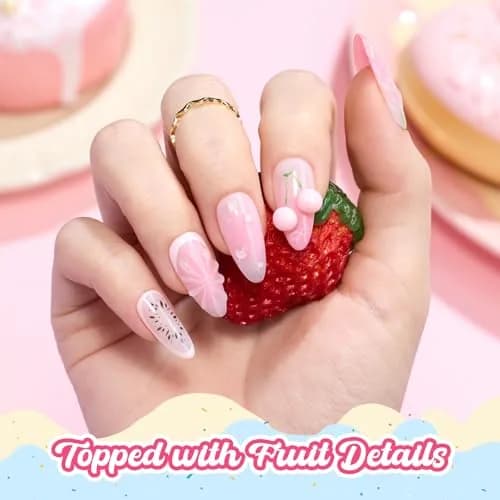 beetles Gel Polish Strawberry Milk Light Pink | Long-Lasting, Gentle, 28 Days Shine thumbnail 3