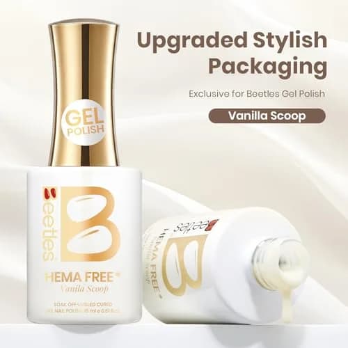 Beetles Gel Polish Vanilla Scoop Milky White Jelly Gel Nail Polish 15ml | Sheer & Buildable thumbnail 8