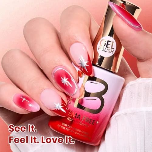 Beetles Gel Polish Ruby Cherry Jelly Red Gel Nail Polish 15ml (0.51 Fl Oz) | Long-Lasting Glossy Finish thumbnail 7
