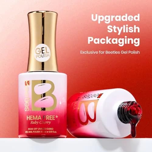 Beetles Gel Polish Ruby Cherry Jelly Red Gel Nail Polish 15ml (0.51 Fl Oz) | Long-Lasting Glossy Finish thumbnail 8