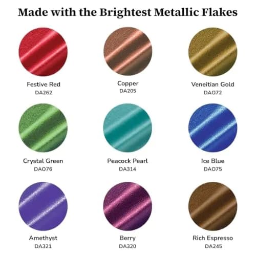 DecoArt Americana Dazzling Metallics Acrylic Paint Set 2 fl oz (59 ml) Bottles | Shimmering Metallic Craft Paints for Canvas, Wood & DIY Projects thumbnail 2