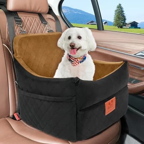 GL GLENSLAVE Dog Car Seat for Small/Medium Dogs | Detachable Washable Pet Booster with Storage thumbnail 6