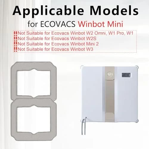 Frexusuent Replacement Mop Pads for ECOVACS Winbot Mini Window Cleaner | 12 Pcs Washable Microfiber Cleaning Rags thumbnail 2