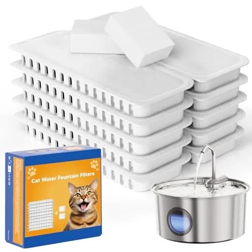 puppyspout Cat Water Fountain Filters for 3.2L (108oz) Fountain | 10 Filters + 2 Sponges, 6-Month Supply thumbnail 1