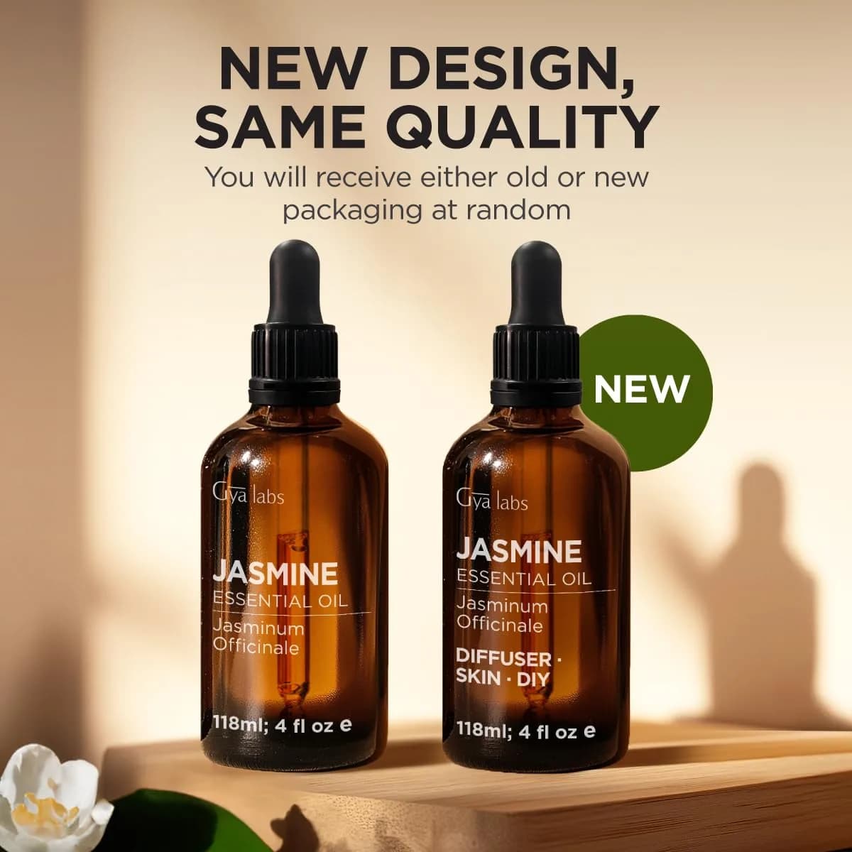 Gya Labs Jasmine Essential Oil for Hair, Skin & Candle Making Scent, 120ml (4 Fl Oz) | Pure Floral Aroma - view 7