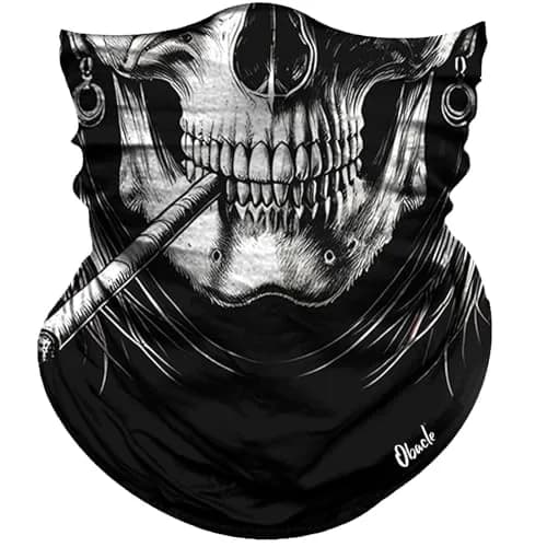 Obacle Skull With Cigar White Face 3D Skull Mask for Dust, Wind, UV Sun Protection thumbnail 1