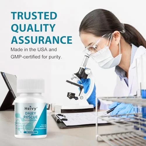 Heivy Lactase Pills 9000 FCC 90 Count | Fast Lactose Digestion Support for Dairy Lovers thumbnail 4