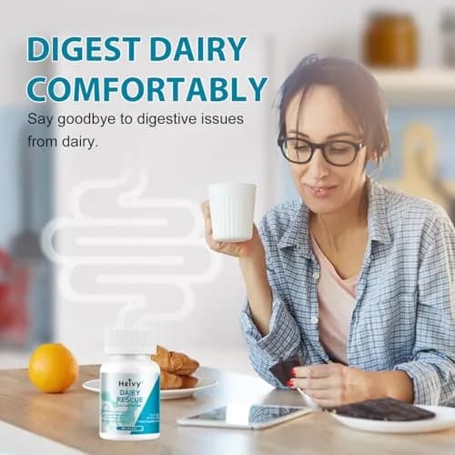 Heivy Lactase Pills 9000 FCC 90 Count | Fast Lactose Digestion Support for Dairy Lovers thumbnail 5