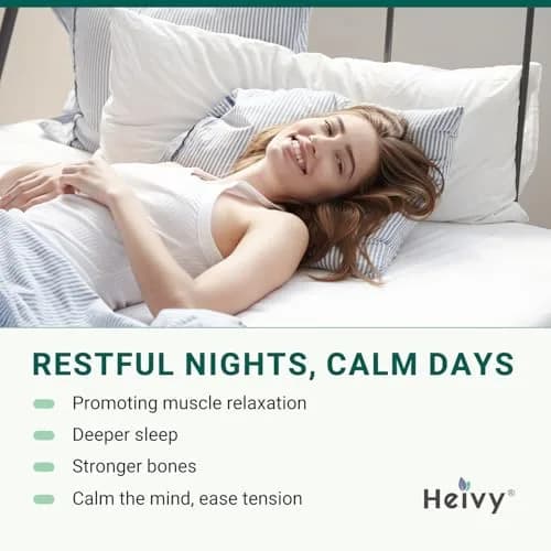 Heivy Magnesium Glycinate 500mg | Supports Deep Sleep & Muscle Relaxation thumbnail 2