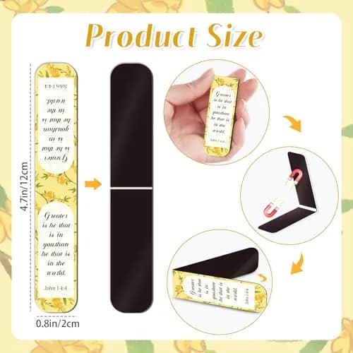 Diteryy Flower Bible Magnetic Bookmarks 100 Pack | Inspirational Christian Page Markers for Books thumbnail 4