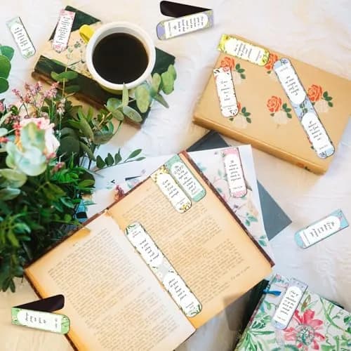 Diteryy Flower Bible Magnetic Bookmarks 100 Pack | Inspirational Christian Page Markers for Books thumbnail 5