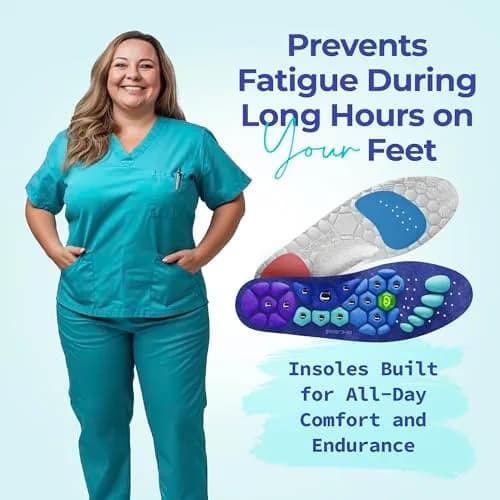 Akusoli Shoe Inserts for Women S/M | Memory Foam Arch Support, Magnetic Acupressure, Trim-to-Fit (80g) thumbnail 6