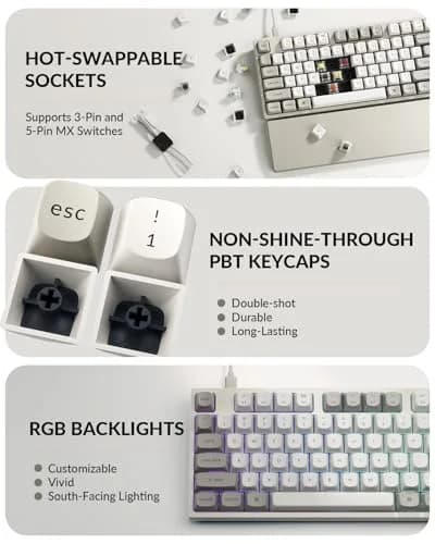 Keychron C2 Pro Full Size Wired Mechanical Keyboard with 8K Hz Polling Rate | RGB Backlit, Hot-Swappable, Mac & Windows Compatible thumbnail 6