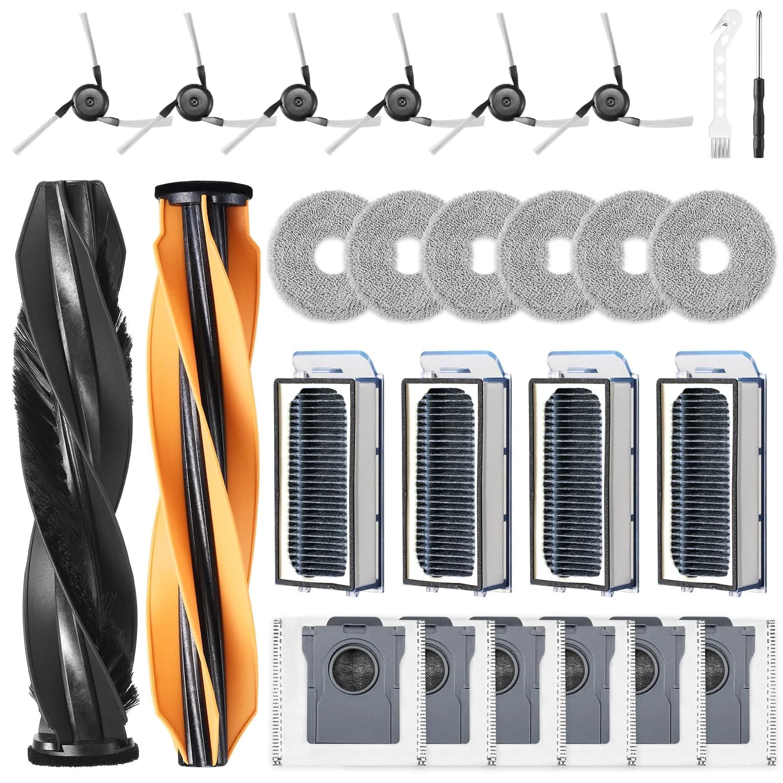 EOVWAEO 26-Piece Dreame X50 Ultra Accessories Set | Main Brush, Side Brush, Mop Pads, Filters, Dust Bags - main product image
