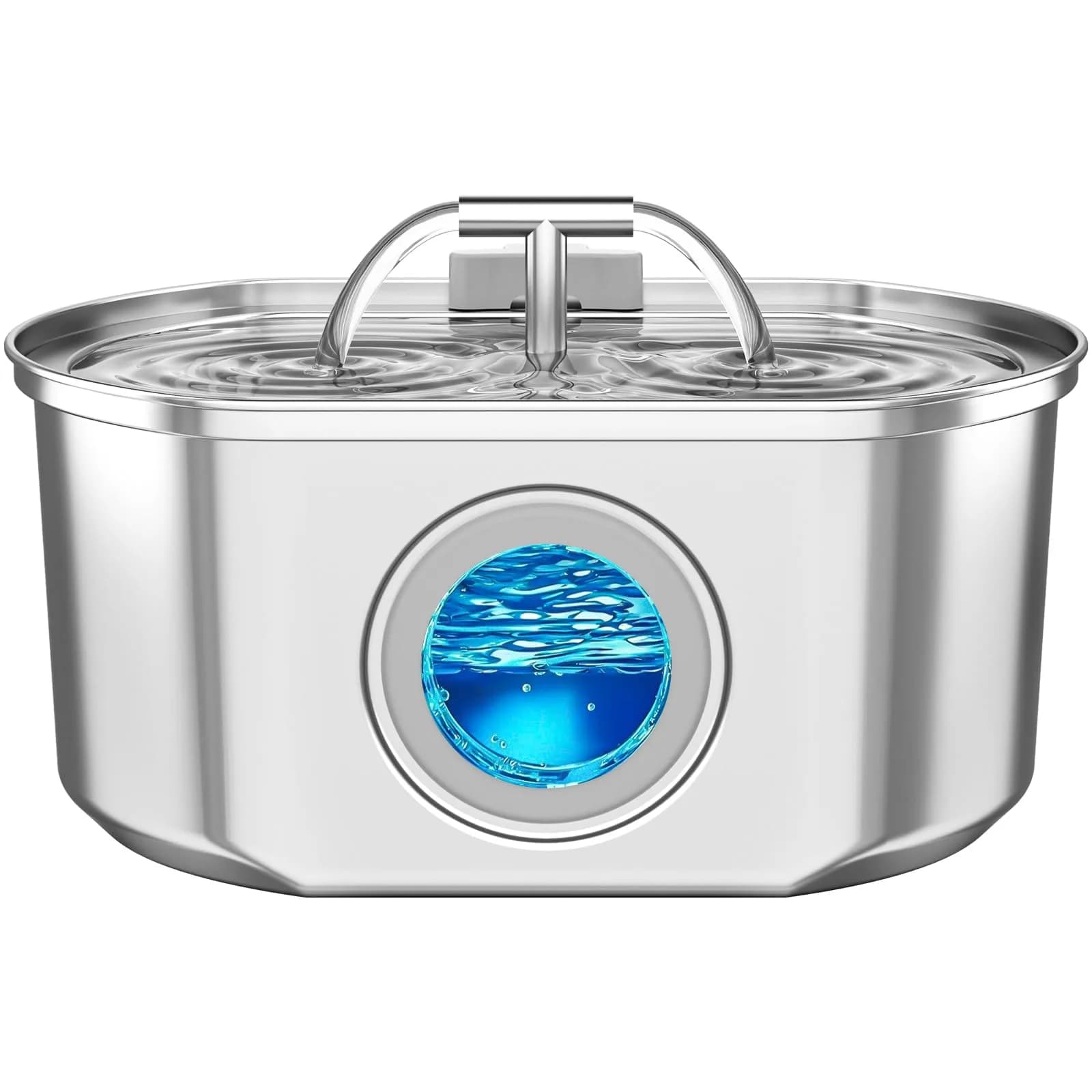 Neareal Cat Water Fountain Stainless Steel 3.2L | Quiet, Durable & Leak-Proof — 108oz Fountain+1 Filter +1 Sponge