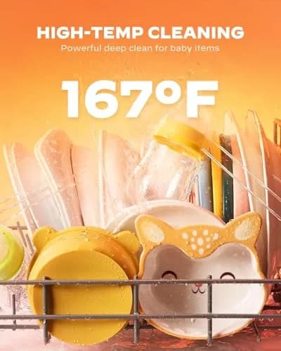 Silonn Portable Countertop Dishwasher with App Control, 5L Water Tank, 8 Wash Programs, 4 Place Settings | Compact & Smart thumbnail 7
