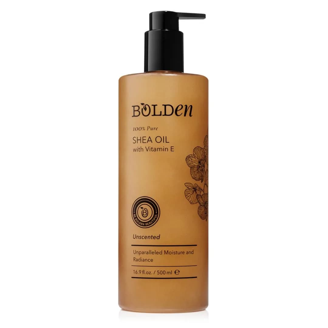 BOLDEN Shea Oil with Vitamin E, Unscented 499ml (16.9 Fl Oz) | Deeply Moisturizes Dry Skin - main product image